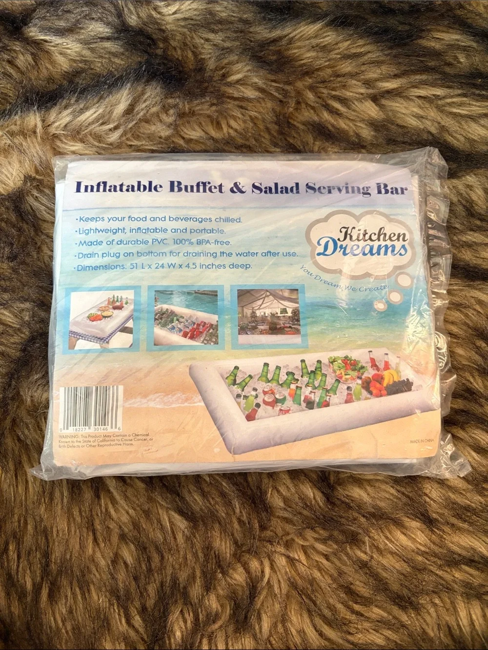 KITCHEN DREAMS INFLATABLE BUFFET & SALAD SERVING BAR  XL 51